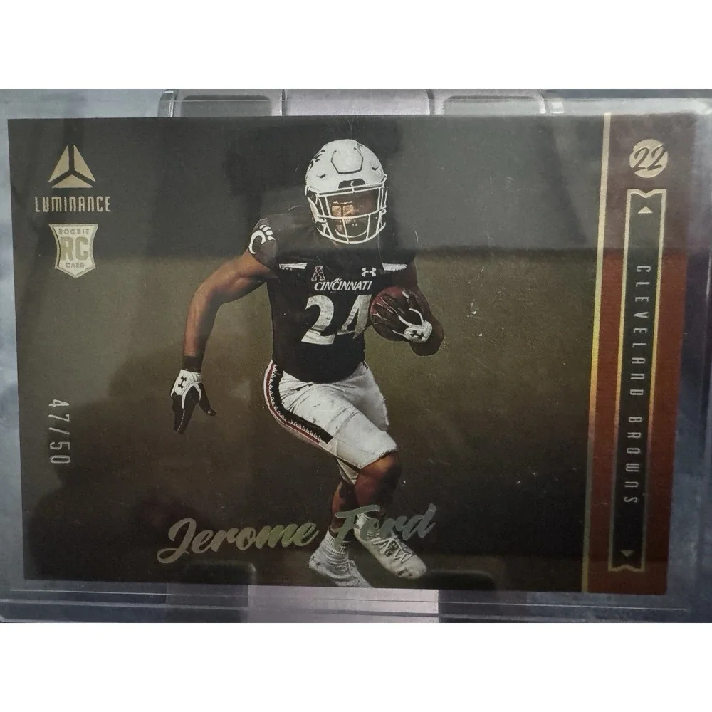 2022 Panini Luminance -‎ Rookie Jerome Ford #182 Orange 47 /50 (RC)